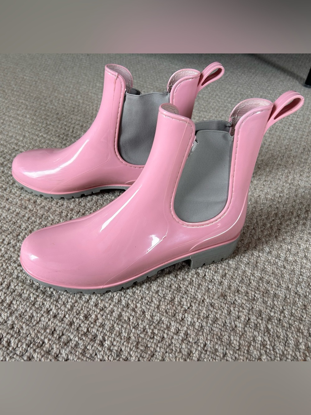 Women's Esmara bubble gum Pink Chelsea Rain Boots - Waterproof Ankle Booties
